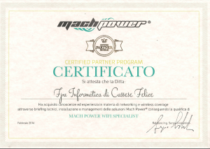 FPA Informatica - certificato Mach Power