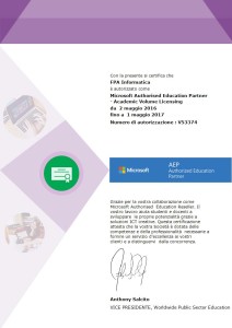 Certificato FPA Informatica